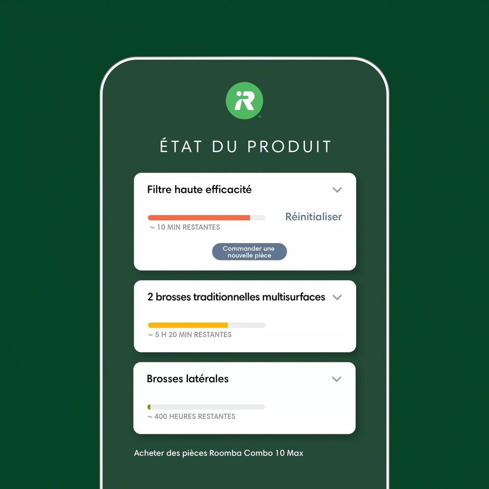 Application iRobot Home pour surveiller l’état du robot