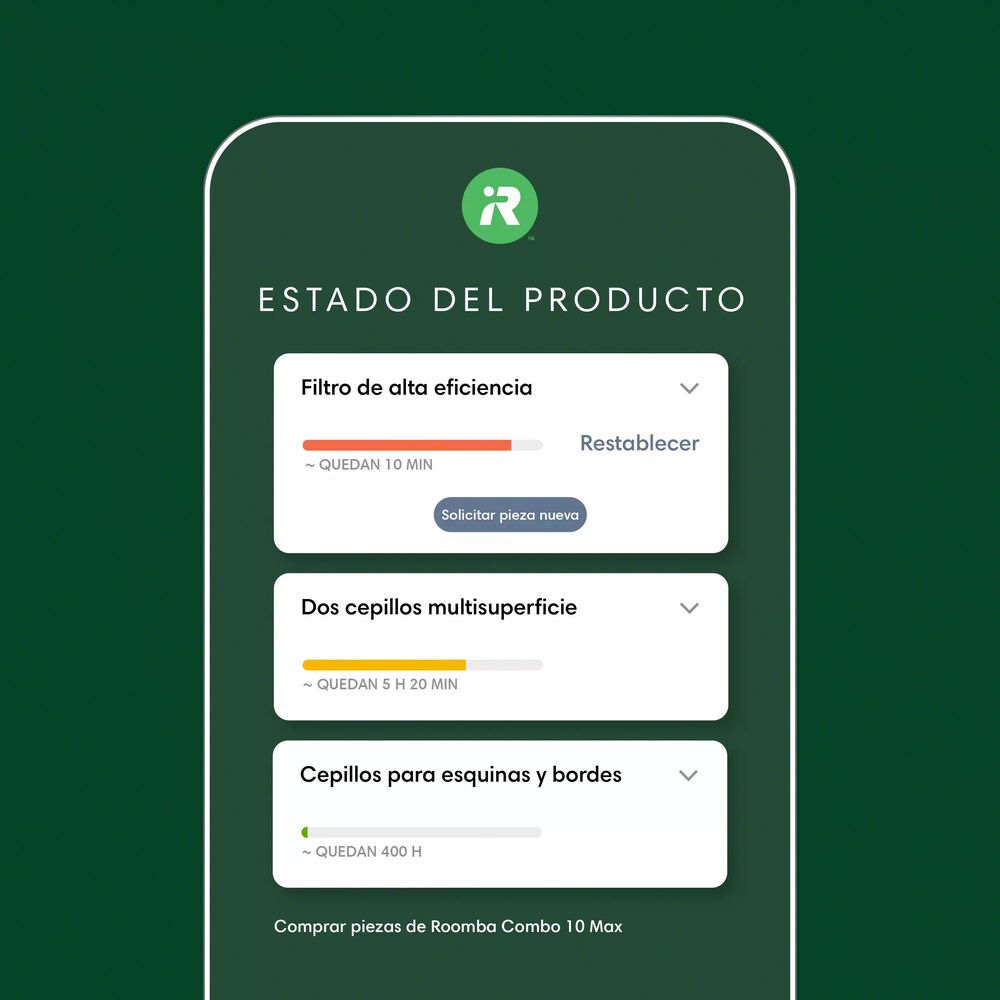 Aplicación iRobot HOME para controlar el estado del robot