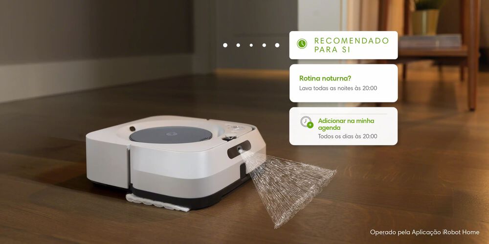Robot Braava a limpar durante a noite